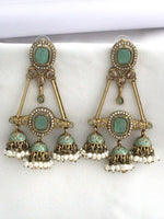 Mishka Long Earrings-Mint Green