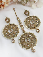 Sumaya Earrings & Tikka-Gold