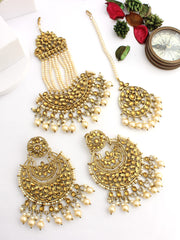 Zeenat Earrings Jhoomer Set - Gold