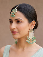 Sharmin Earrings & Tikka-Mint Green