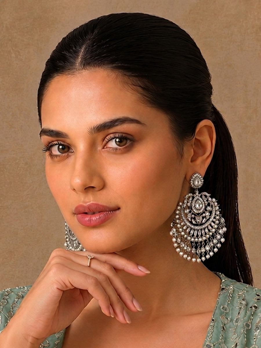 Lavanya Earrings-Silver 