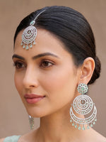 Prachi Earrings & Tikka - Mint Green