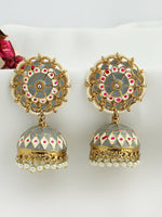 Sumbul Jhumki Earrings-Grey