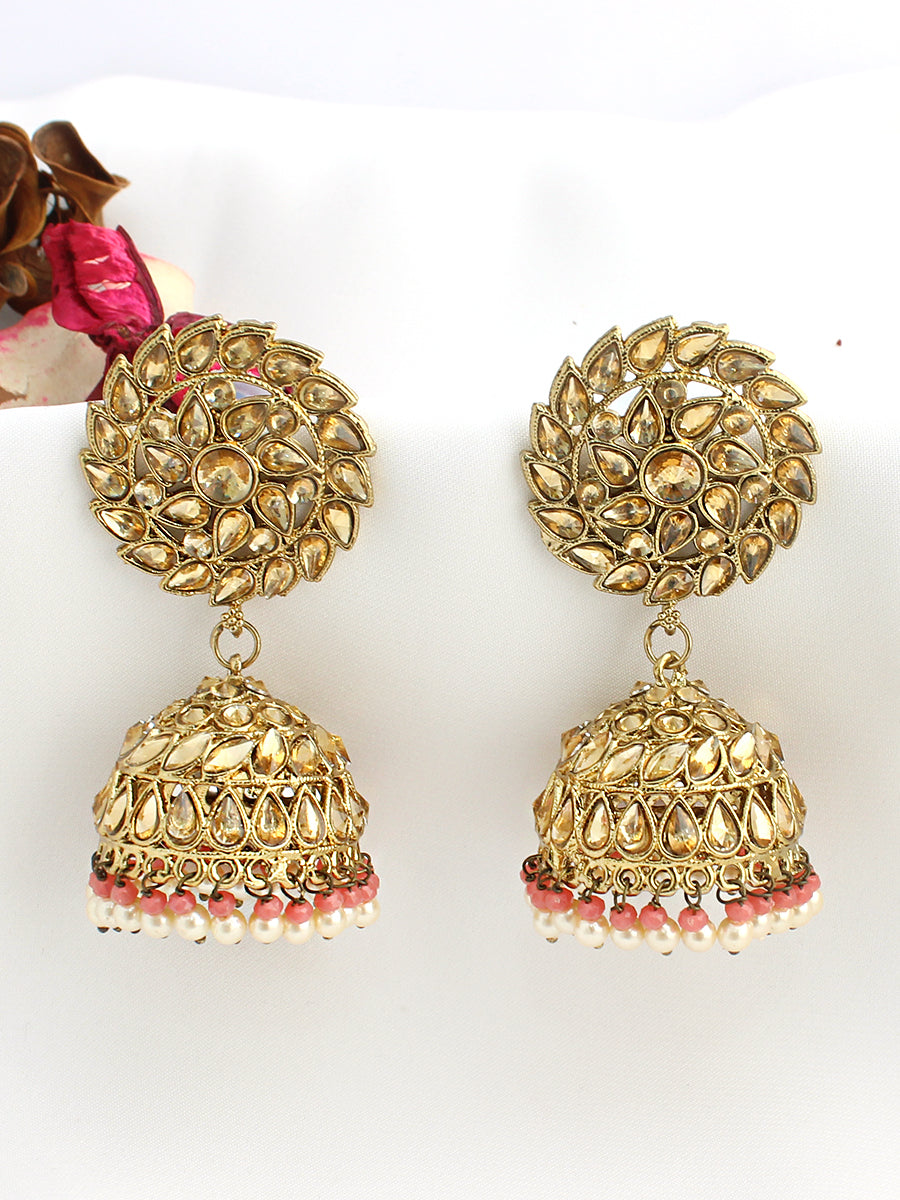 Vaani Earrings-Pink