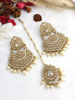 Megha Earrings & Tikka-Peach
