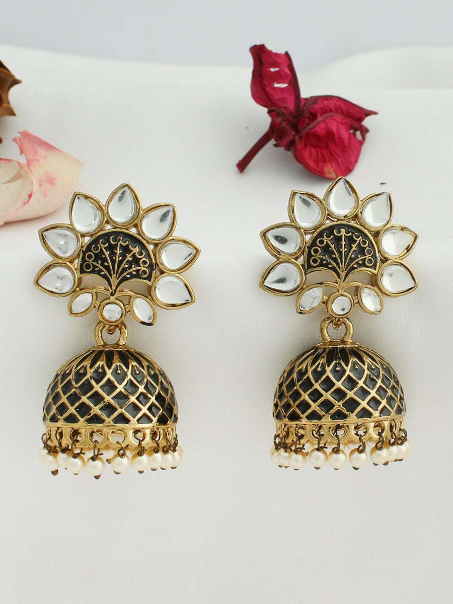 Ghazal Earrings-Black