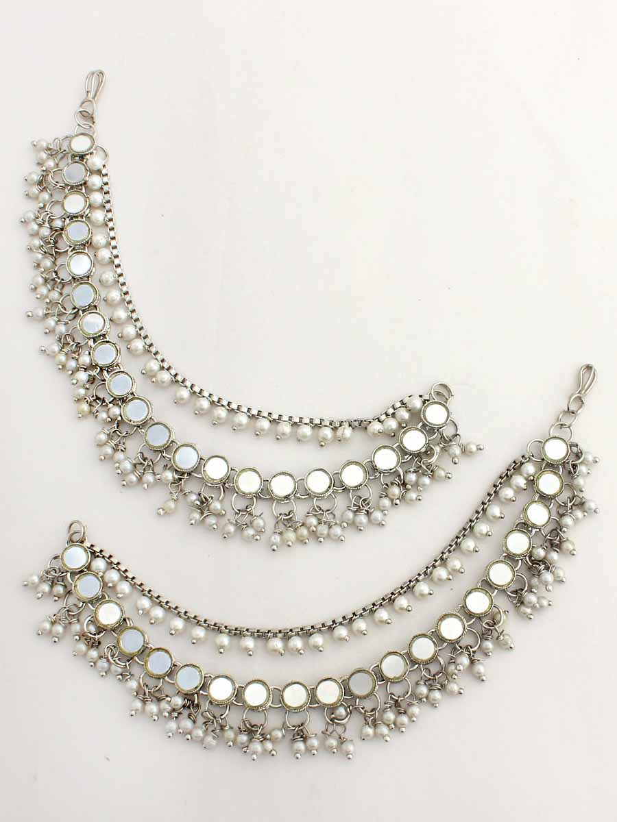 Ishrat Ear Chain-Silver