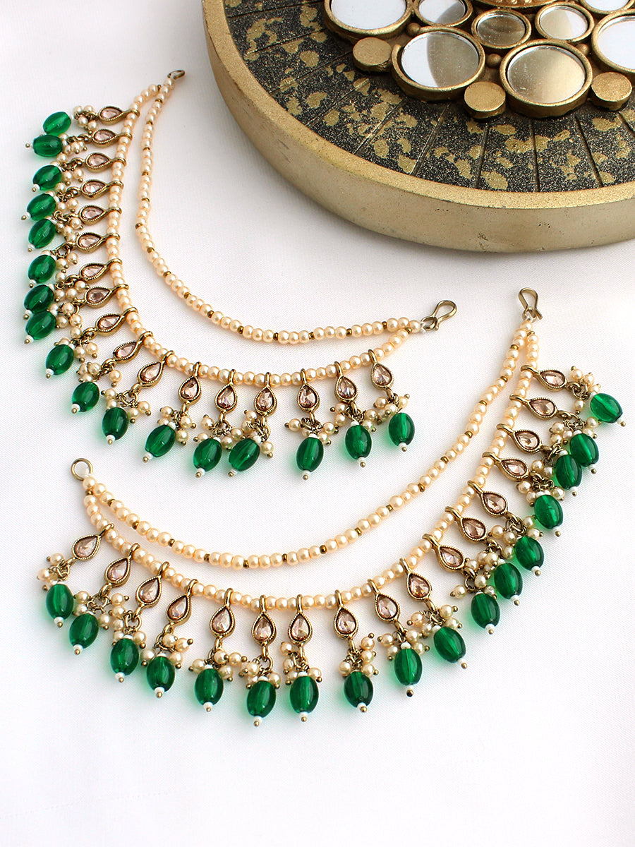 Rabia Ear Chain-Green