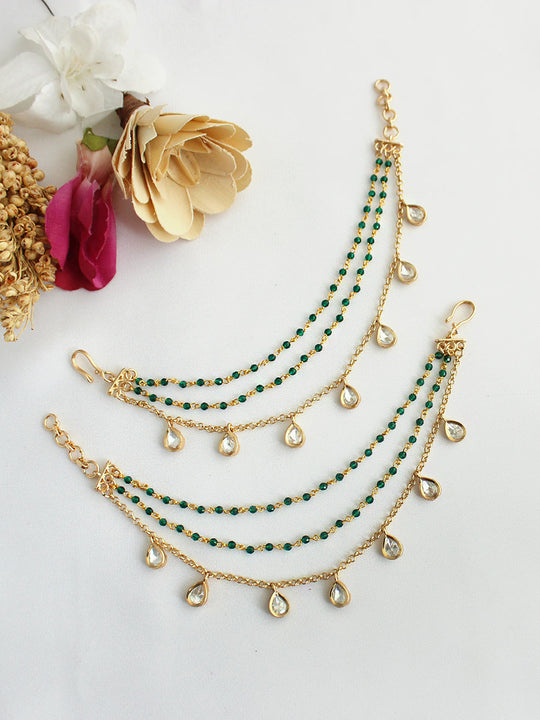 Ekanshi Ear Chain-Green