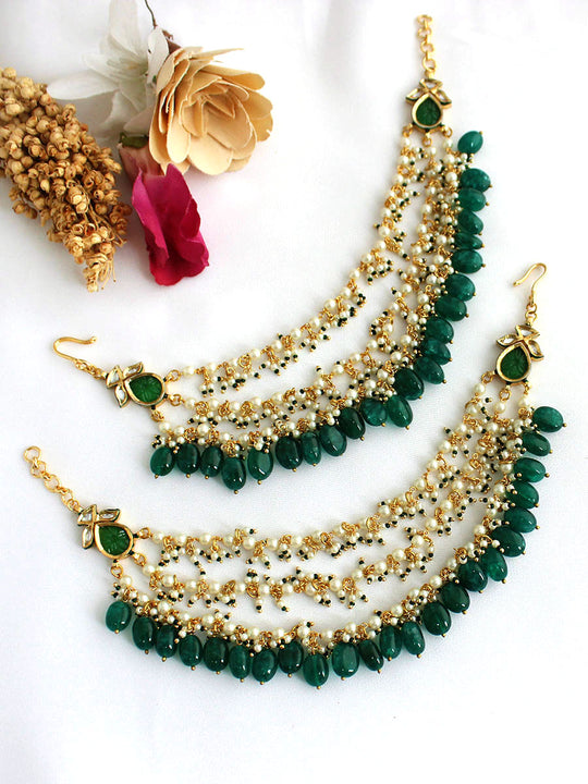 Shivika Ear Chain-Green