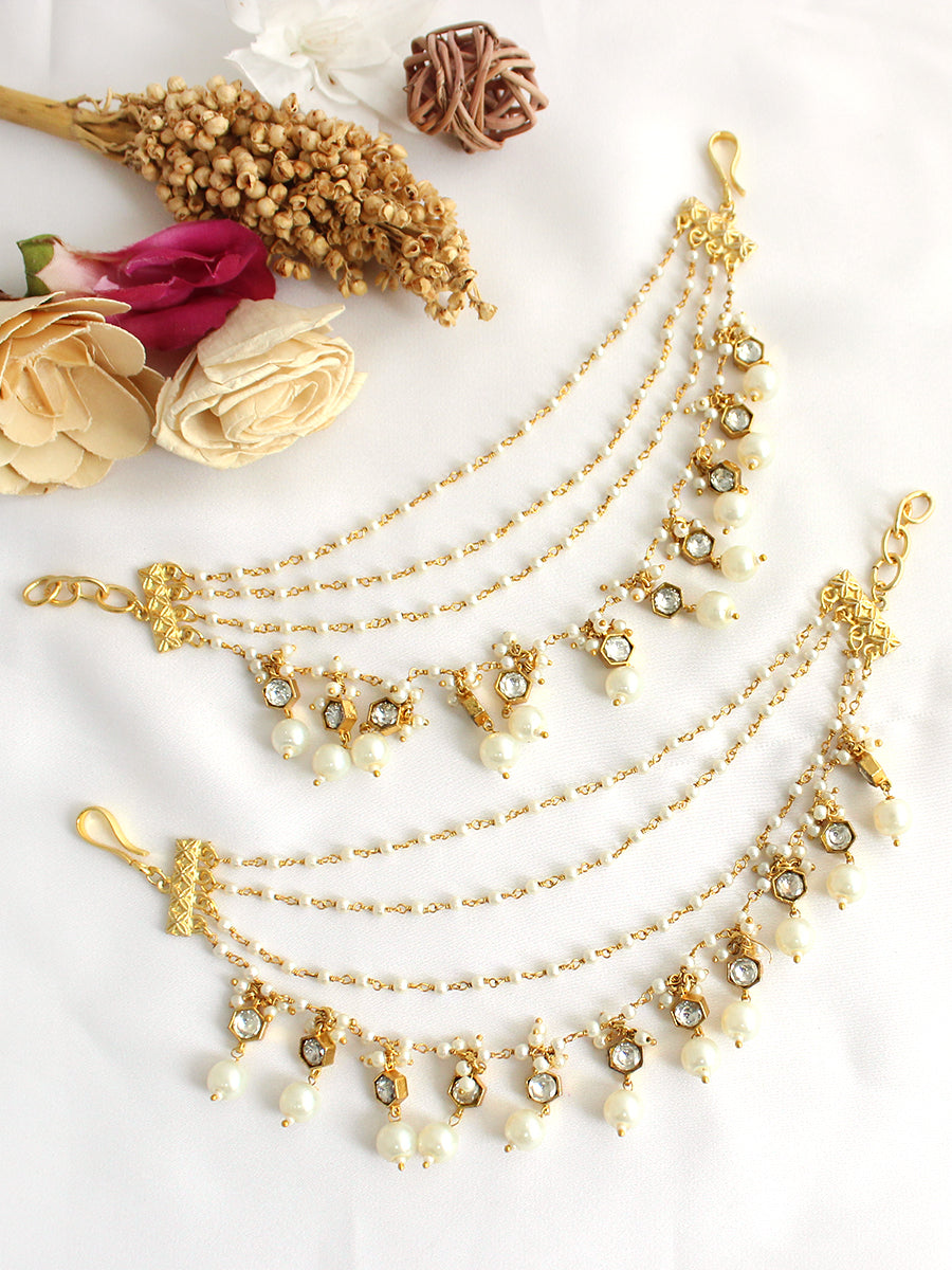 Shloka Ear Chain / Kaanchain -Gold