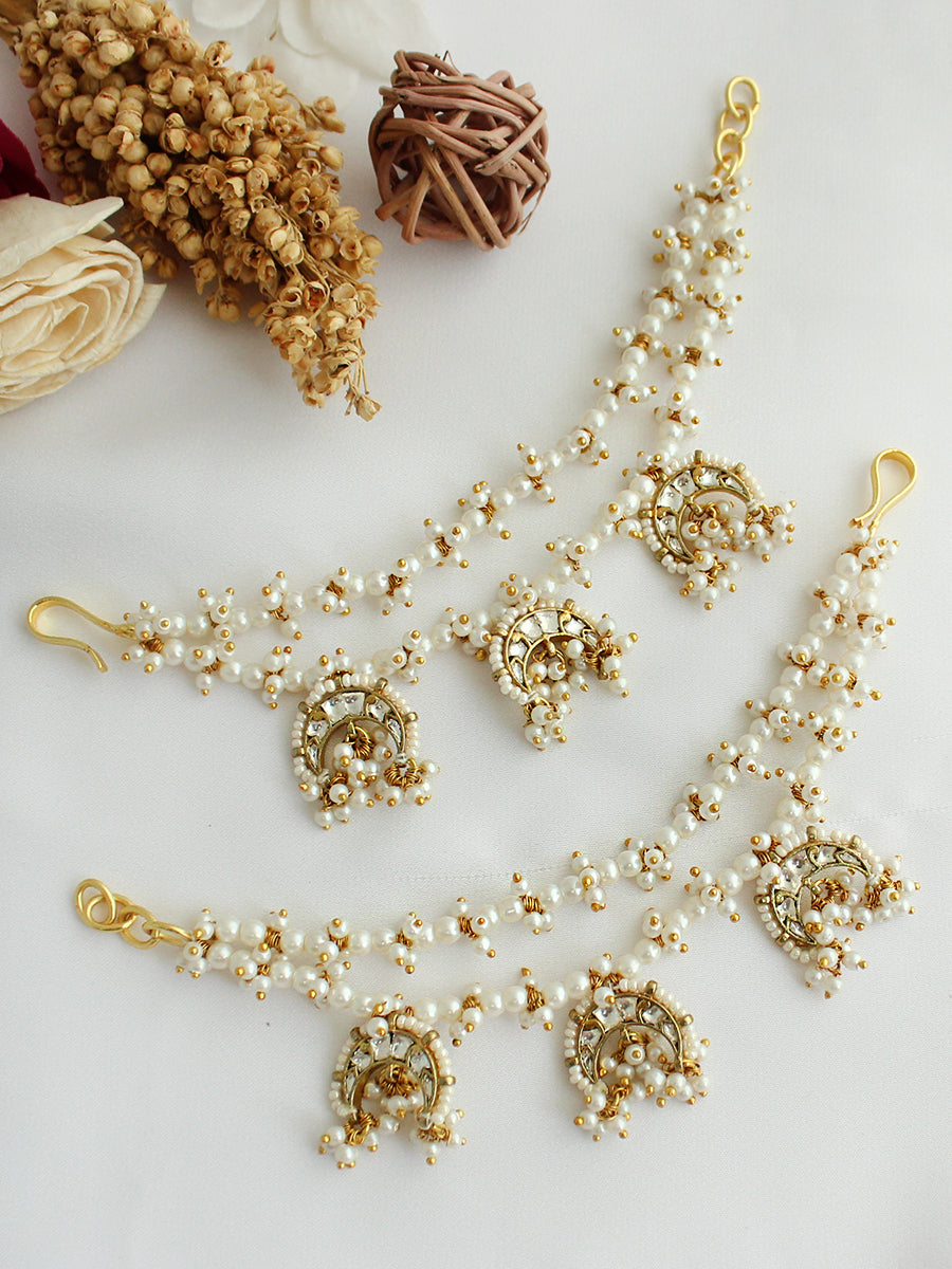 Jodha Ear Chain / Kaanchain -Gold