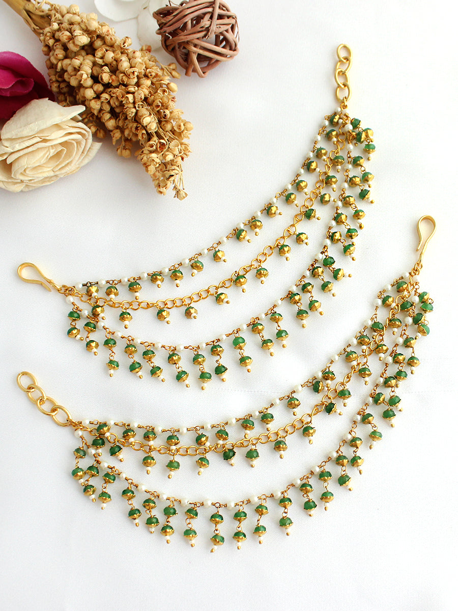 Urwa Ear Chain / Kaanchain-Green