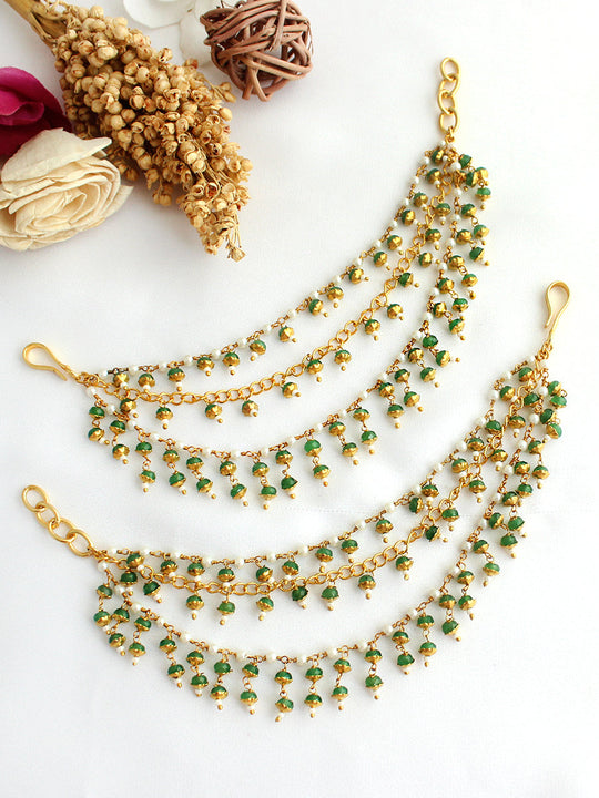 Urwa Ear Chain / Kaanchain-Green