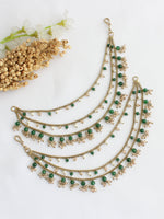 Minisha Ear Chain / Kaanchain-Green
