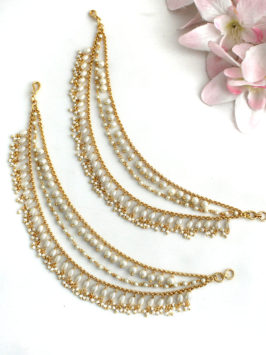 Nabhya Ear Chain / Kaanchain-Gold