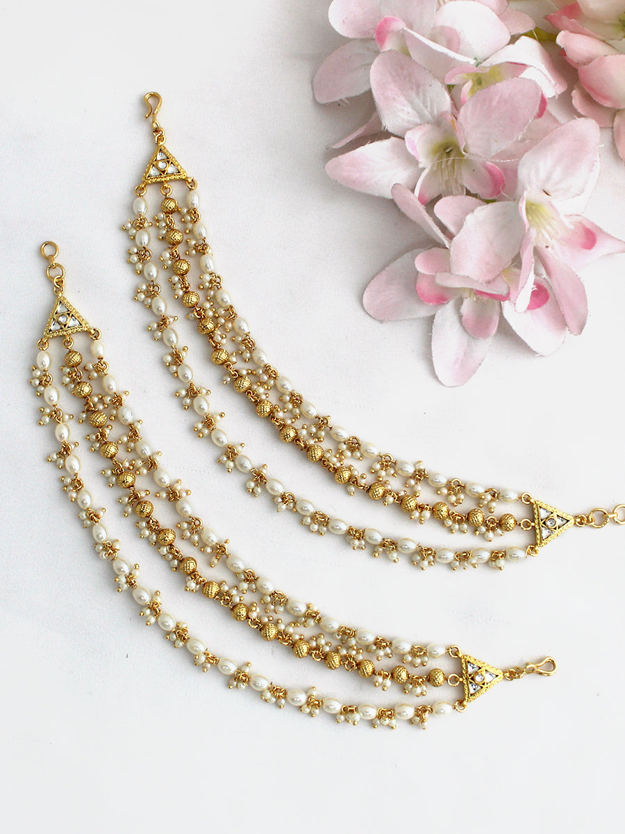 Shivika Ear Chain / Kaanchain-Gold