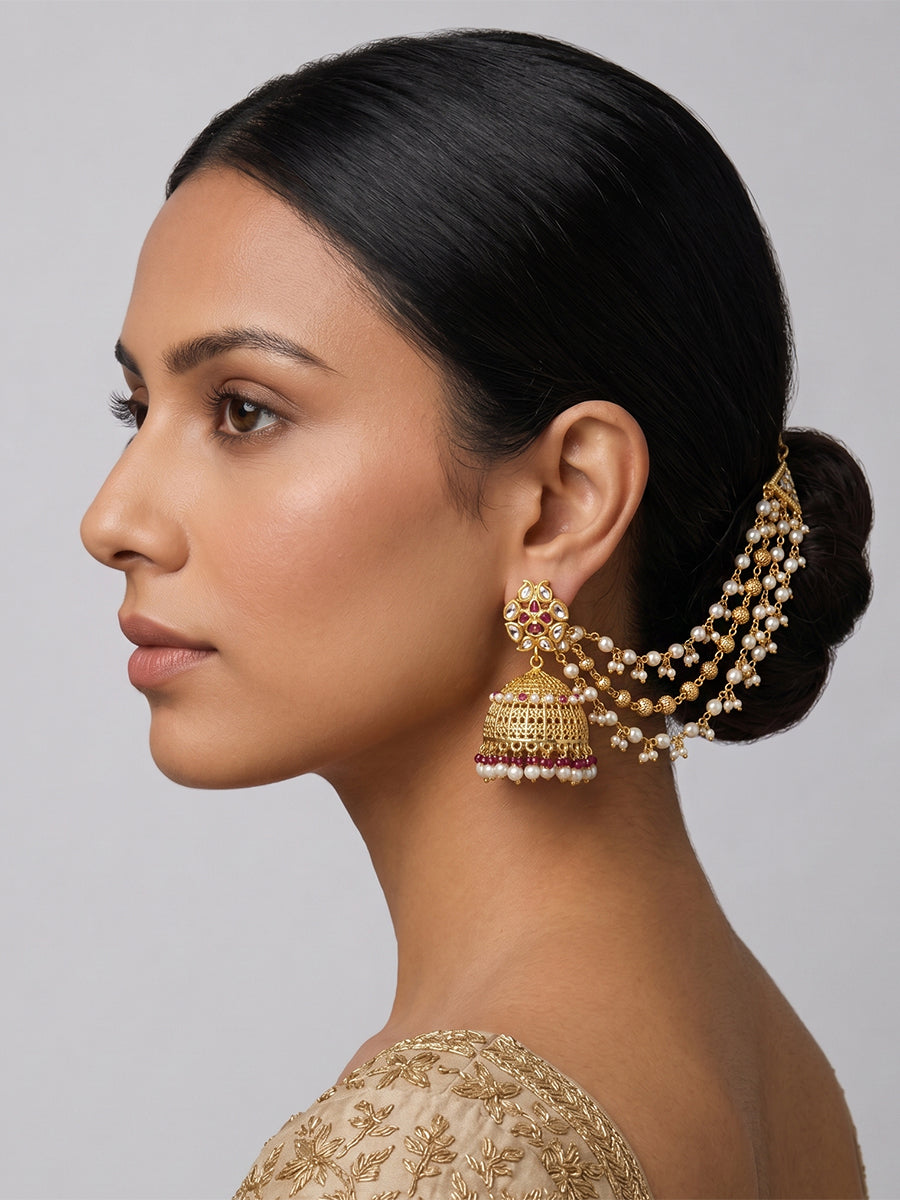 Shivika Ear Chain / Kaanchain - Gold