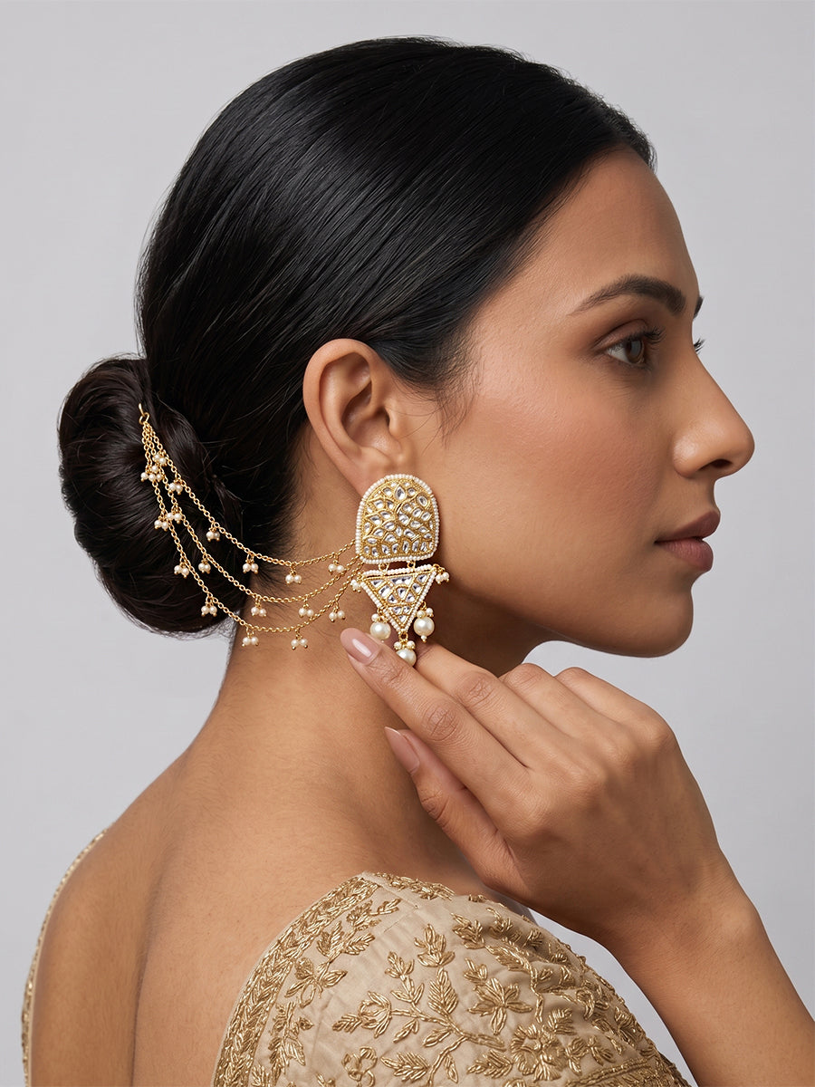 Niyati Ear Chain / Kaanchain-Gold