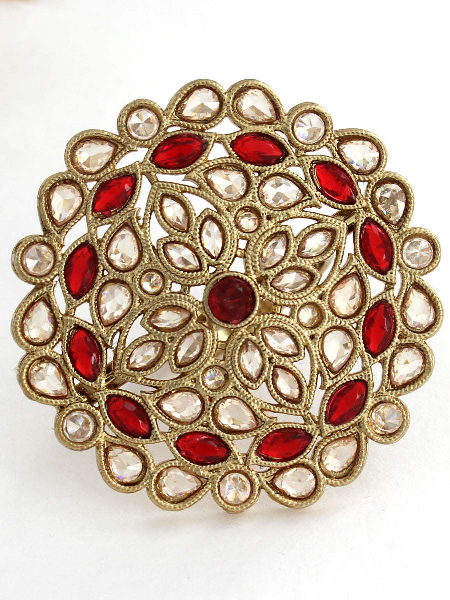 Mansha Ring-Maroon