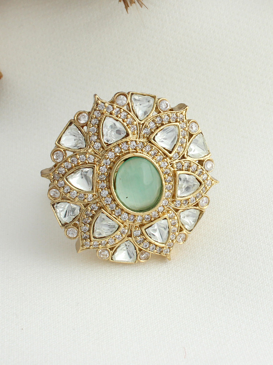 Saavya Ring-Mint Green