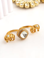 Prakruti Dual Finger Ring-Gold