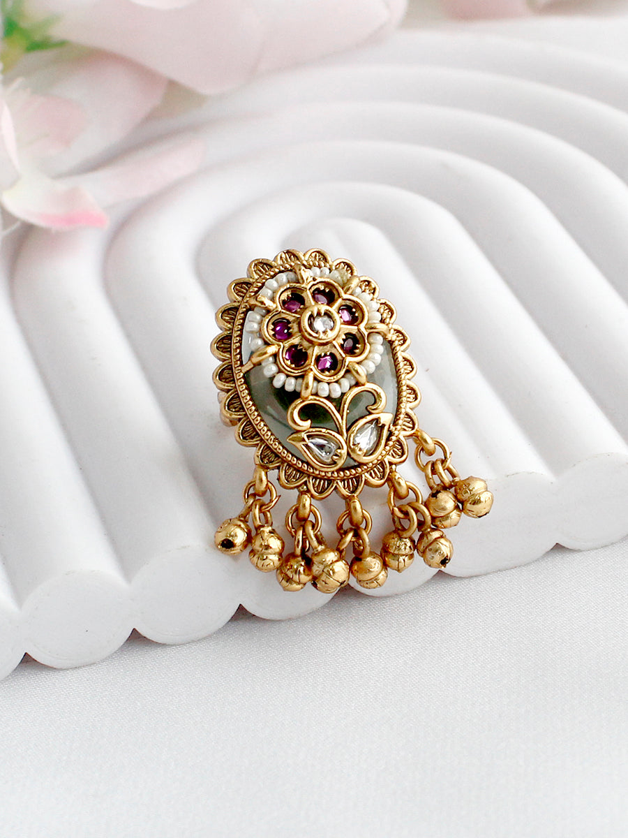 Urjita Ring-Mint green