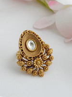 Bhagyashree Ring Temple Jewelry Rings with International Delivery-Gold