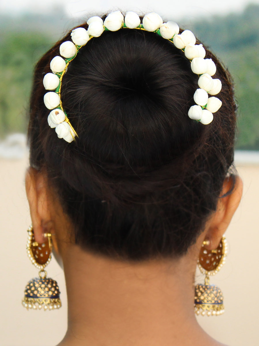Shifa Artificial Flowers Hair Bun Bridal Gajra