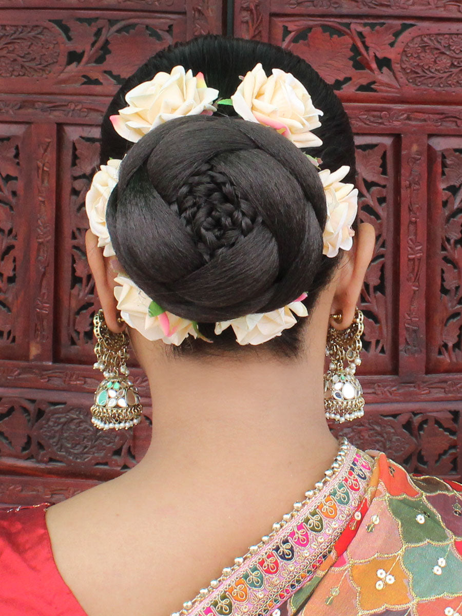 Wedding use Hair Gajra/Juda Decoration Accessories For Women / Girls  (Red-White) | eBay