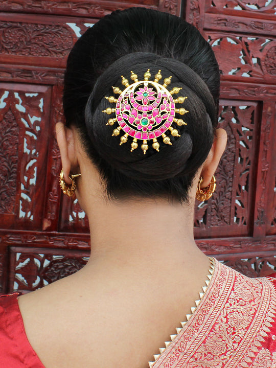 Chitra Hair Bun Pin-Hot Pink