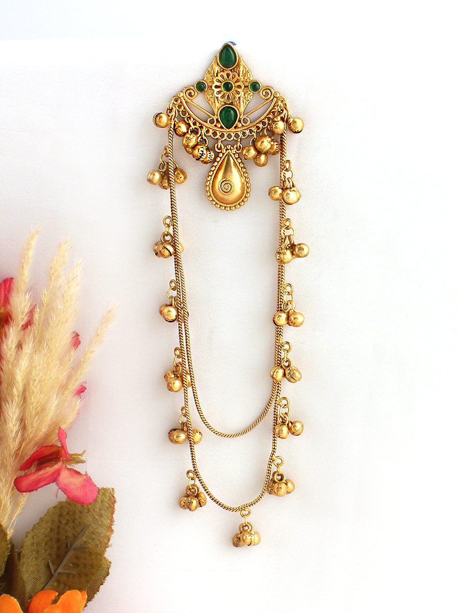 Kumud Hair Bun Pin-Green