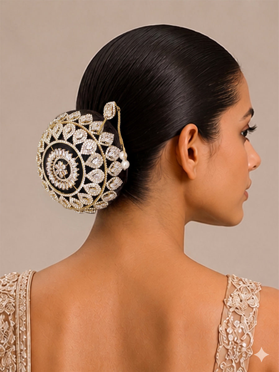 Rayma Bun Cage With Stick-Gold