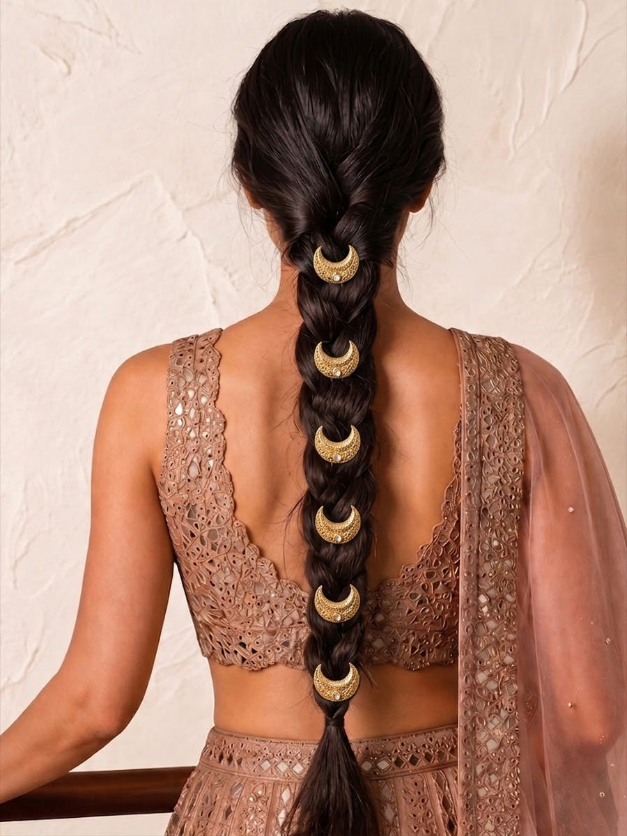 Chandrika Hair Accessory / Braid Pins-Gold
