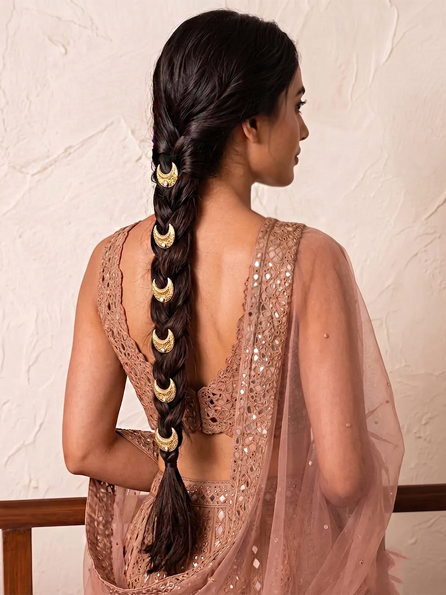 Chandrika Hair Accessory / Braid Pins-Gold
