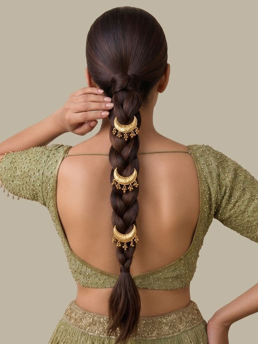Aabha Hair Accessory / Braid Pins-Gold