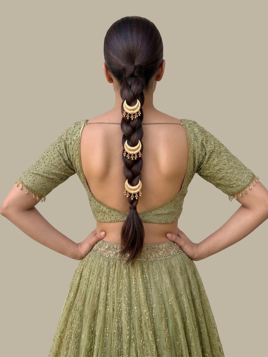 Tanvika Hair Accessory / Braid Pins-Gold