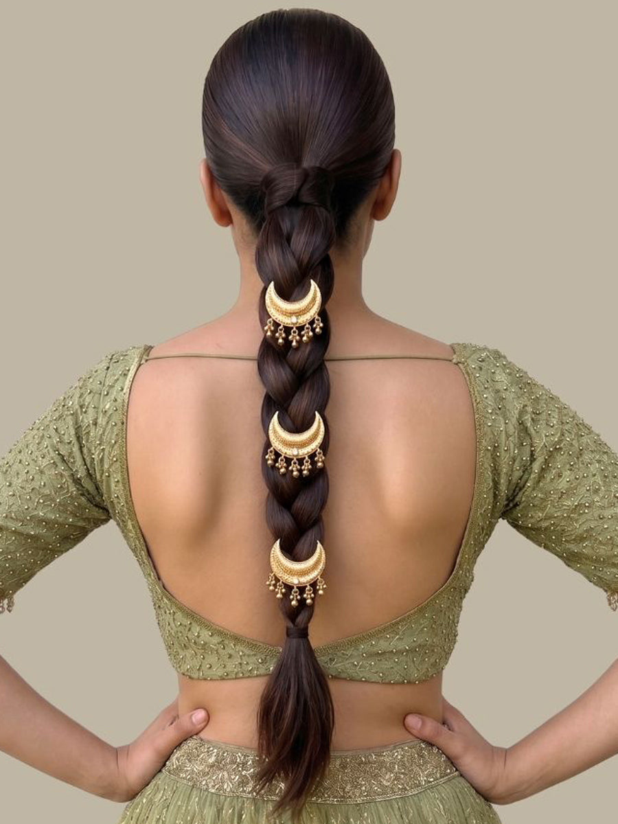 Tanvika Hair Accessory / Braid Pins-Gold