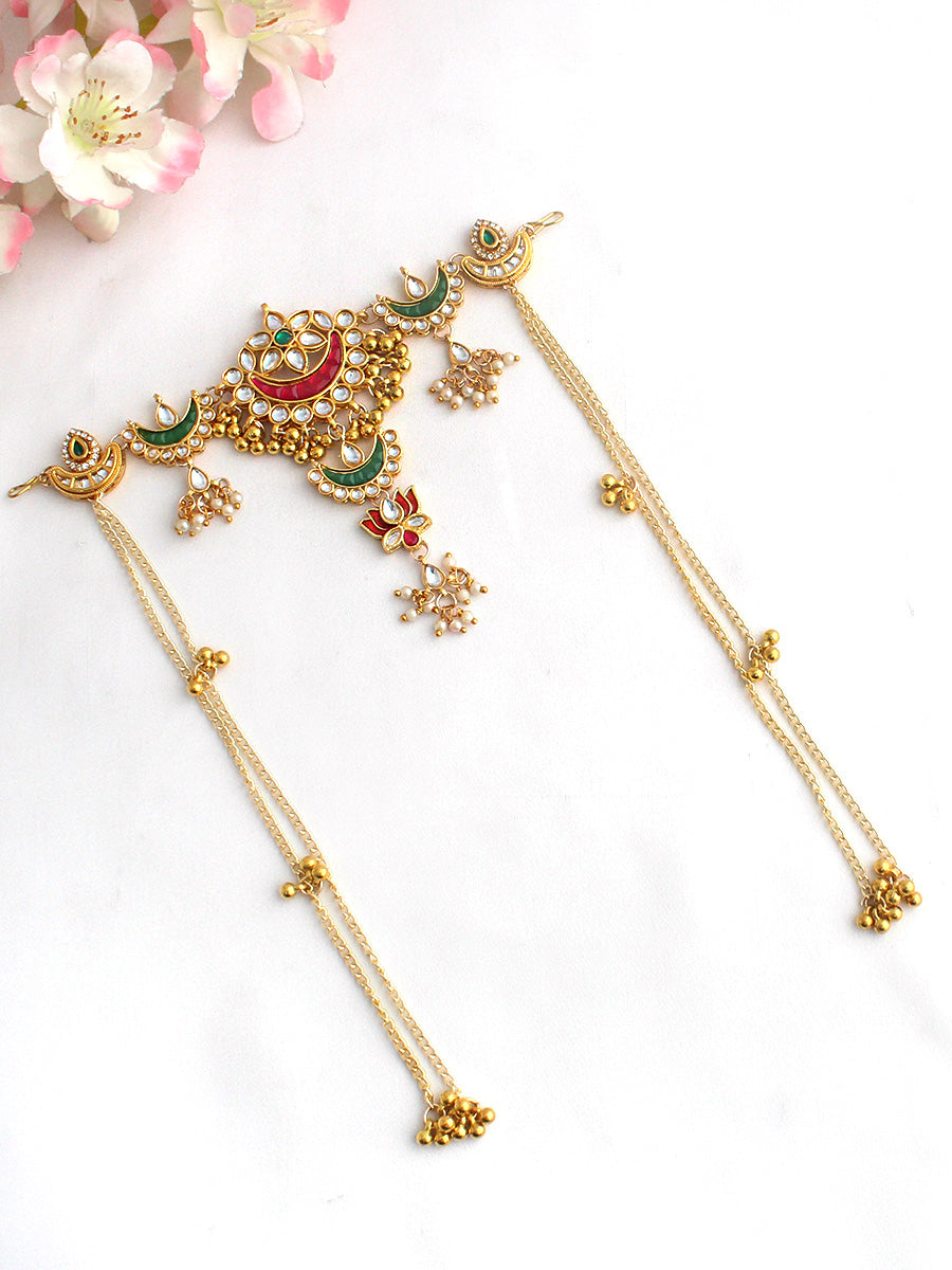 Somika Hair Accessory-Maroon / Green