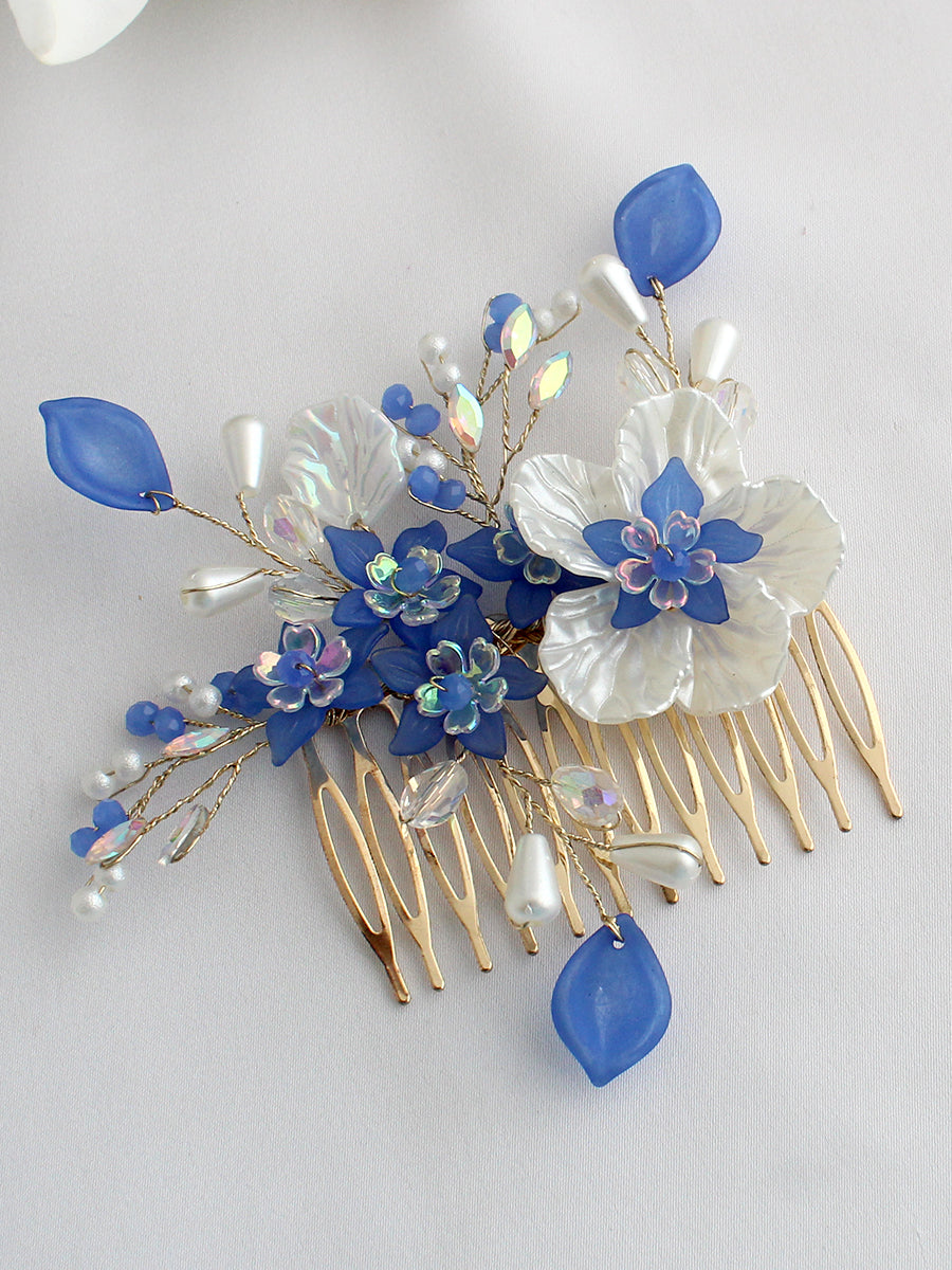 Rhea Hair Comb-Blue