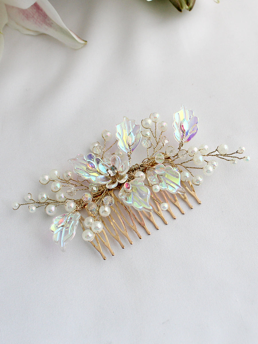 Hazel Hair Comb-White