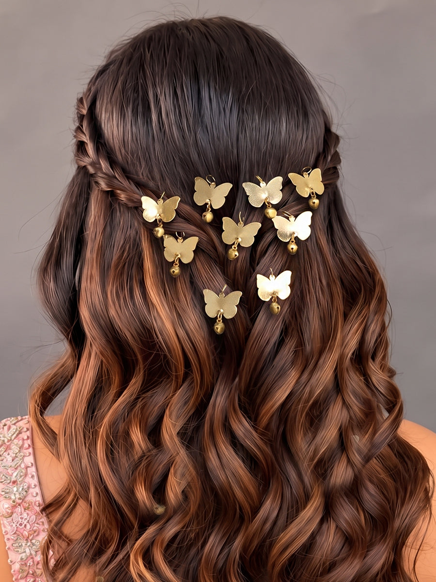 Butterfly Bun & Braid Hair Accessory-Gold