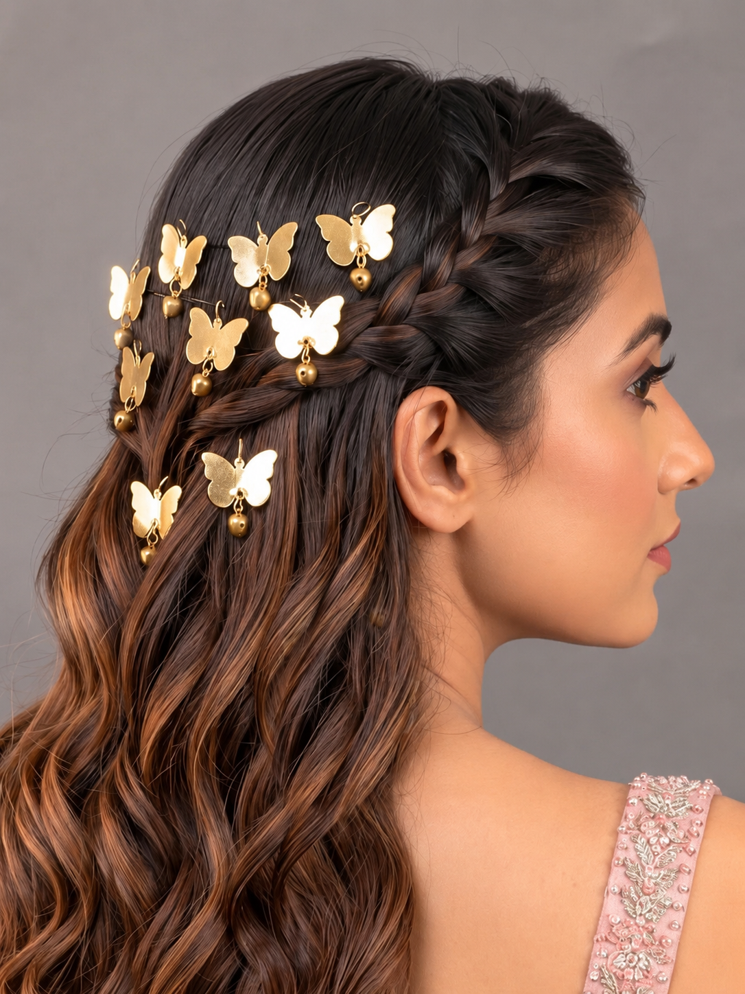 Butterfly Bun & Braid Hair Accessory-Gold