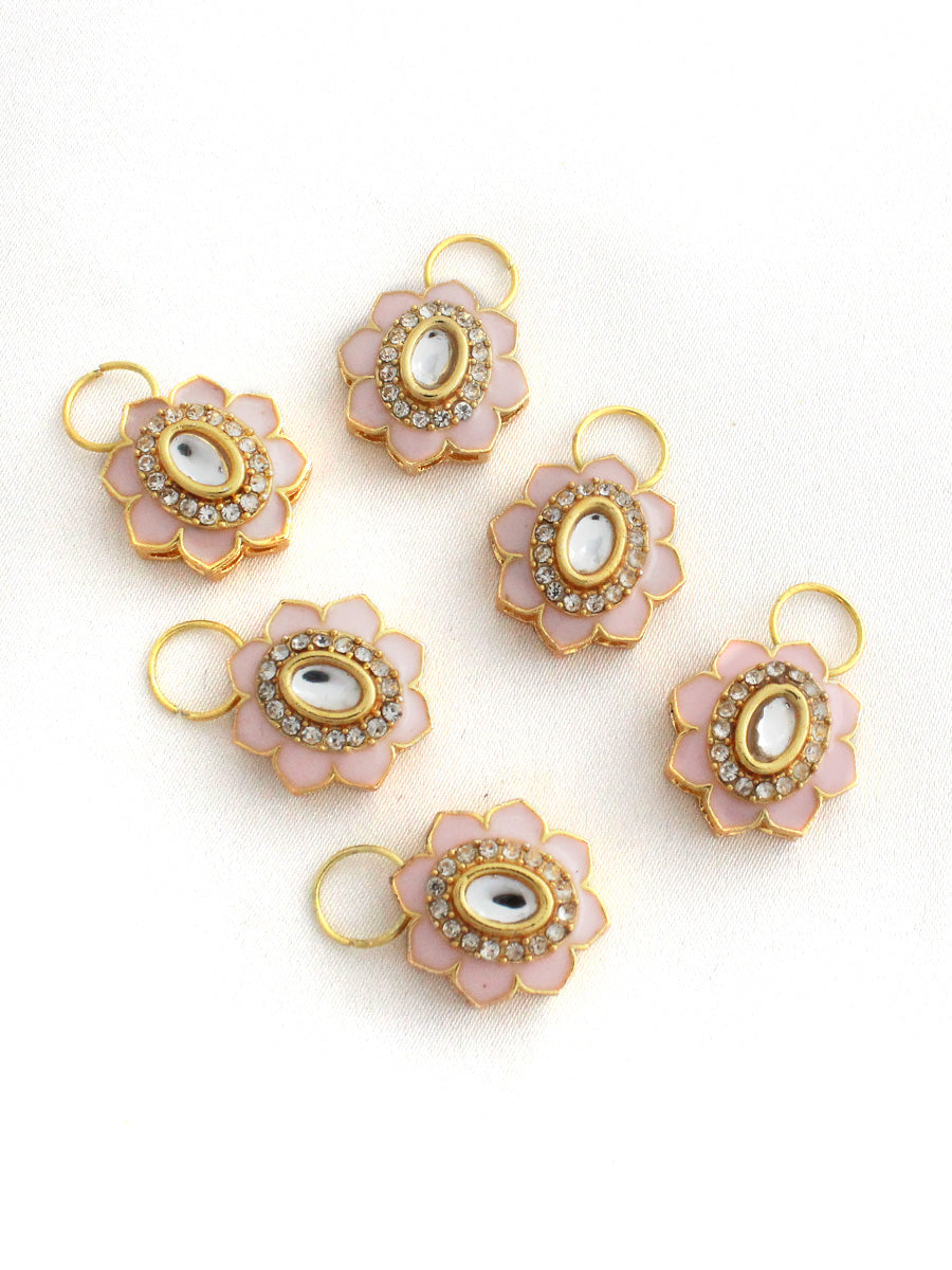 Floral Hair Charms-Pastel Pink