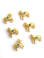 Nandi Cow Hair Charm Pins-Green