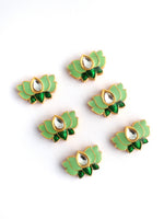Lotus Hair Charm Pins-Mint Green