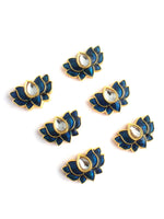 Lotus Hair Charm Pins-Blue