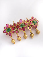 Aabha Barrette Hair Clip-Pink / Green