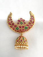 Shriva Hair Bun Pin-Pink / Green