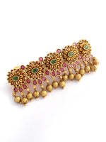 Vanika Barrette Hair Clip-Pink / Green